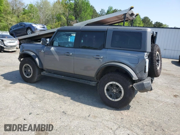 2024 Ford Bronco Outer Banks с VIN 1FMEE8BP1RLA57668, выставлен на аукционе Copart как лот 49614705 с пробегом 20 969 миль миль и Списание • Salvage title. История ставок и продаж доступна на DreamBid. Изображение 2.