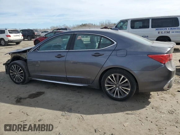 2018 Acura TLX Advance with VIN 19UUB3F7XJA006760, listed as a Copart auction lot 43047455 with 30,299 mi miles and Salvage title. Bid and sale history available at DreamBid. Image 2.