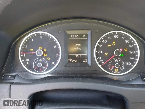 2012 Volkswagen Tiguan S with VIN WVGBV7AX5CW602405, listed as a IAAI auction lot 42111443 with 109,654 mi miles and . Bid and sale history available at DreamBid. Image 7.
