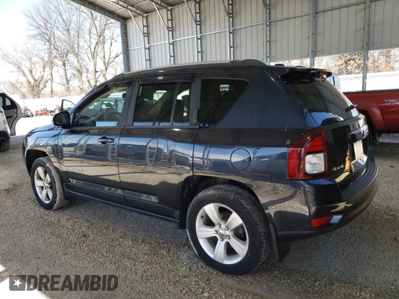 2015 Jeep Compass Latitude with VIN 1C4NJDEB1FD216428, listed as a Copart auction lot 46059185 with 267,299 mi miles and Clean Title. Bid and sale history available at carsss.com. Image 2.