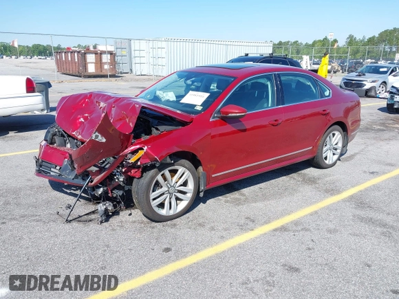 2017 Volkswagen Passat V6 SEL Premium with VIN 1VWCM7A33HC013786, listed as a IAAI auction lot 41981916 with 68,483 mi miles. Bid and sale history available at carsss.com. Image 2.