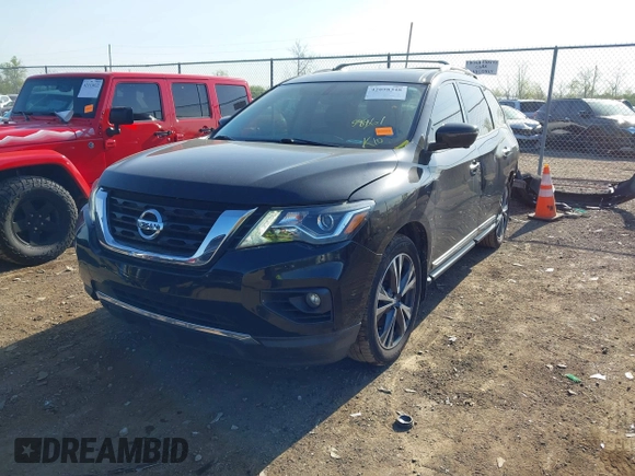2019 Nissan Pathfinder SV with VIN 5N1DR2MM0KC650136, listed as a IAAI auction lot 42098348 with 98,861 mi miles. Bid and sale history available at carsss.com. Image 18.