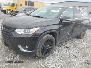 2019 Chevrolet Traverse LT Cloth z VIN 1GNERGKW1KJ117824, wystawiony jako Copart lot #55670725 z przebiegiem 98 589 mil mil oraz Szkoda całkowita • Salvage title. Historia ofert i sprzedaży dostępna na DreamBid. Obrazek 1.