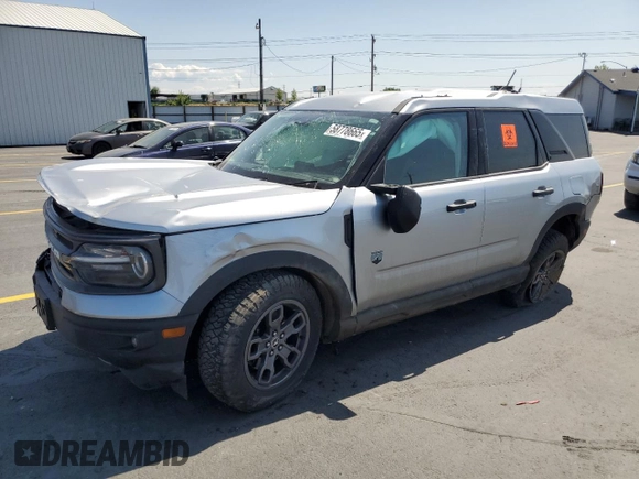 2021 Ford Bronco Sport Big Bend with VIN 3FMCR9B6XMRA99517, listed as a Copart auction lot 58778665 with 29,064 mi miles and Salvage title. Bid and sale history available at DreamBid. Image 1.