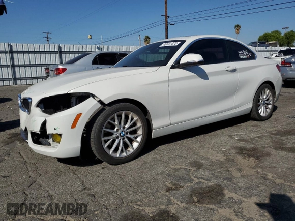 2016 BMW 2 Series 228i with VIN WBA1F5C57GV343714, listed as a Copart auction lot 46691475 with 113,226 mi miles and Salvage title. Bid and sale history available at DreamBid. Image 1.