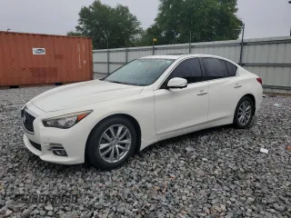 2015 Infiniti Q50 Premium with VIN JN1BV7AR0FM410138, listed as a Copart auction lot 50978665 with 143,433 mi miles and Non Repairable. Bid and sale history available at carsss.com. Image 1.