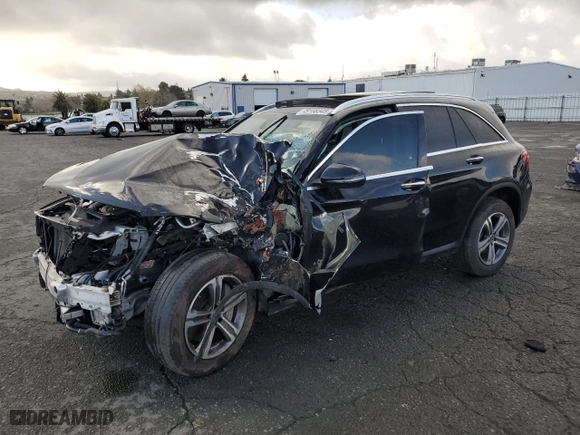 2019 Mercedes-Benz GLC with VIN WDC0G5EB5KF563154, listed as a Copart auction lot 49188345 with 0 mi miles and Salvage Title. Bid and sale history available at carsss.com. Image 1.