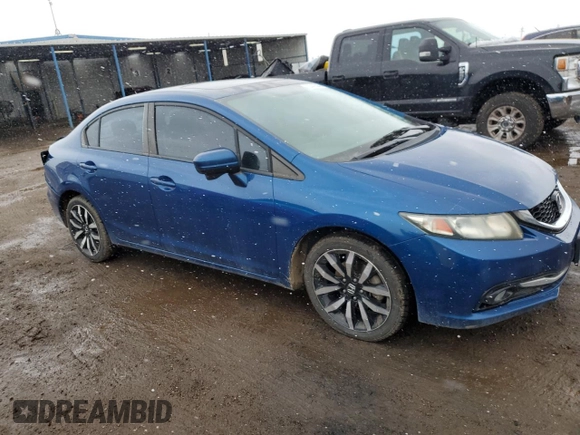 2015 Honda Civic EX-L with VIN 2HGFB2F90FH526463, listed as a Copart auction lot 52945805 with 138,646 mi miles and Salvage Title. Bid and sale history available at carsss.com. Image 4.