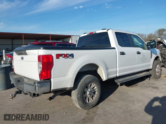 2021 Ford Super Duty F-250 SRW XL with VIN 1FT7W2B65MEC22603, listed as a IAAI auction lot 41251511 with 79,485 mi miles. Bid and sale history available at carsss.com. Image 4.