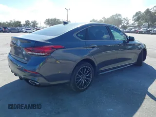 2020 Genesis G80 3.8L with VIN KMTFN4JE9LU332627, listed as a IAAI auction lot 41155598 with 70,070 mi miles. Bid and sale history available at carsss.com. Image 4.