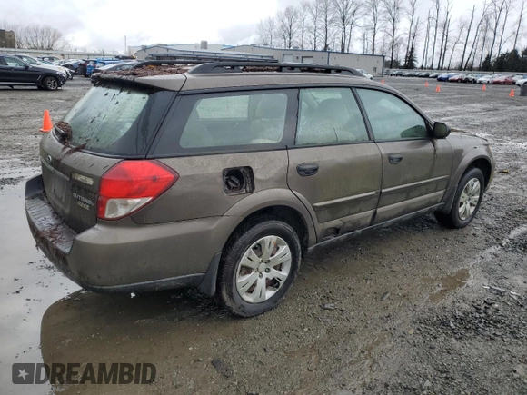 2009 Subaru Outback with VIN 4S4BP60C296319455, listed as a Copart auction lot 45603715 with 0 mi miles and Salvage Title. Bid and sale history available at carsss.com. Image 3.