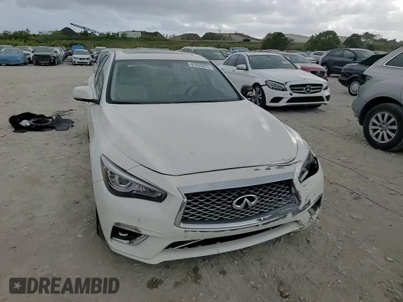 2023 Infiniti Q50 Luxe with VIN JN1EV7BP7PM512581, listed as a Copart auction lot 47835075 with 22,864 mi miles and Salvage Title. Bid and sale history available at DreamBid. Image 10.