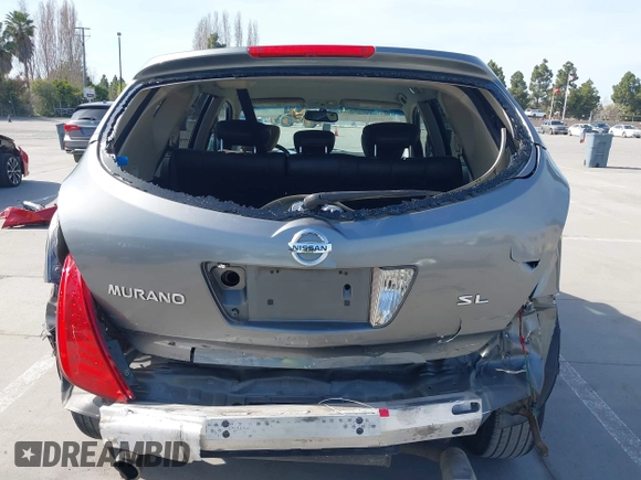 2006 Nissan Murano SL with VIN JN8AZ08T16W429490, listed as a IAAI auction lot 41890192 with 162,332 mi miles and . Bid and sale history available at DreamBid. Image 6.