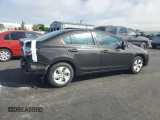 2013 Honda Civic LX with VIN 19XFB2F52DE214133, listed as a Copart auction lot 53840825 with 133,959 mi miles and Salvage Title. Bid and sale history available at DreamBid. Image 3.