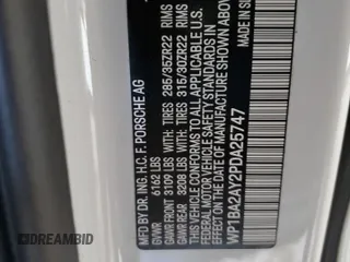 2023 Porsche Cayenne Turbo S E-Hybrid с VIN WP1BA2AY2PDA25747, выставлен на аукционе Copart как лот 41676135 с пробегом 22 080 миль миль и Чистый • Clean title. История ставок и продаж доступна на DreamBid. Изображение 13.