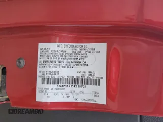 2005 Ford Focus S with VIN 3FAFP37N15R110724, listed as a Copart auction lot 52872255 with 182,925 mi miles and Salvage Title. Bid and sale history available at carsss.com. Image 12.