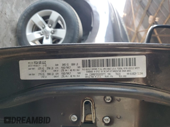 2016 Ram 1500 Tradesman с VIN 1C6RR6FG5GS233771, выставлен на аукционе Copart как лот 77610434 с пробегом 148 506 миль миль и Чистый • Clean title. История ставок и продаж доступна на DreamBid. Изображение 12.