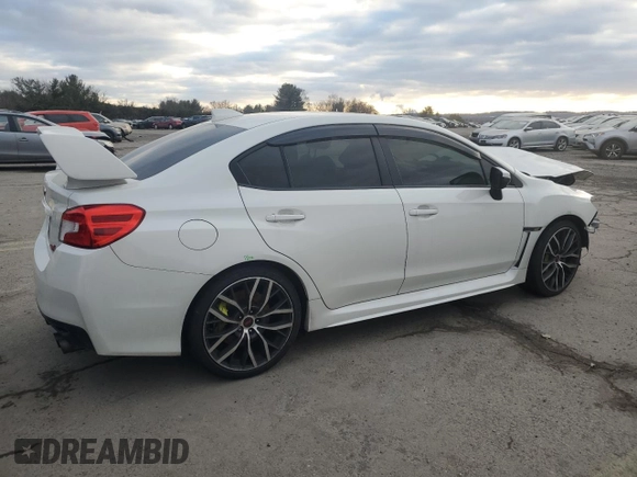 2019 Subaru WRX STI with VIN JF1VA2R64K9822438, listed as a Copart auction lot 88850195 with 58,218 mi miles and Salvage Title. Bid and sale history available at carsss.com. Image 3.