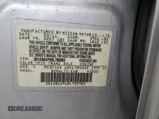 2011 Nissan Sentra S with VIN 3N1AB6AP6BL700983, listed as a Copart auction lot 43980425 with 124,403 mi miles and Salvage Title. Bid and sale history available at DreamBid. Image 15.
