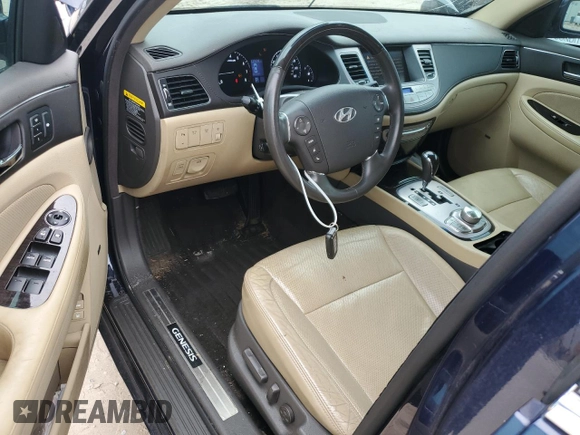 2011 Hyundai Genesis with VIN KMHGC4DF5BU124185, listed as a Copart auction lot 71225784 with 127,638 mi miles and Salvage Title. Bid and sale history available at carsss.com. Image 8.