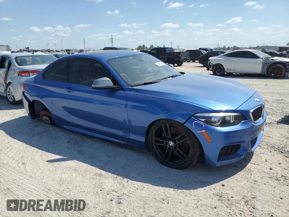 2019 BMW 2 Series M240i with VIN WBA2J5C55KVB28203, listed as a Copart auction lot 72290654 with 31,351 mi miles and Salvage Title. Bid and sale history available at DreamBid. Image 4.