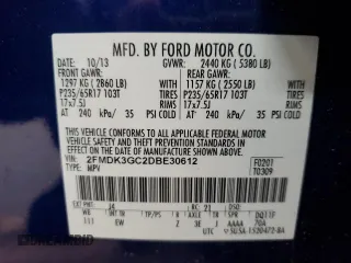 2013 Ford Edge SE with VIN 2FMDK3GC2DBE30612, listed as a Copart auction lot 47694065 with 188,745 mi miles and Clean title. Bid and sale history available at DreamBid. Image 13.