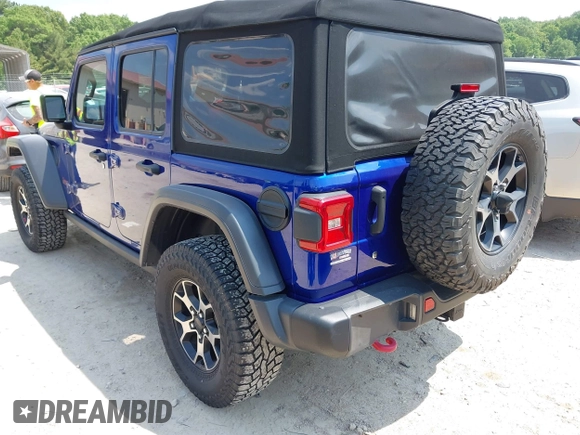 2018 Jeep Wrangler Unlimited Rubicon with VIN 1C4HJXFG8JW184793, listed as a IAAI auction lot 42429098 with 86,580 mi miles and . Bid and sale history available at DreamBid. Image 3.