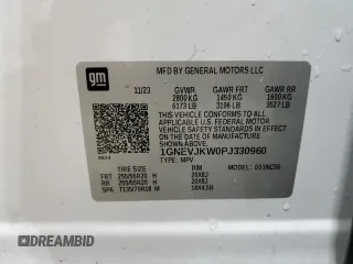 2023 Chevrolet Traverse RS z VIN 1GNEVJKW0PJ330960, wystawiony jako Copart lot #55045075 z przebiegiem 18 159 mil mil oraz Szkoda całkowita • Salvage title. Historia ofert i sprzedaży dostępna na DreamBid. Obrazek 14.