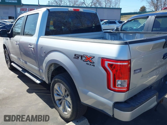 2017 Ford F-150 XL with VIN 1FTEW1EF7HKE25402, listed as a IAAI auction lot 41756406 with 177,021 mi miles. Bid and sale history available at carsss.com. Image 3.