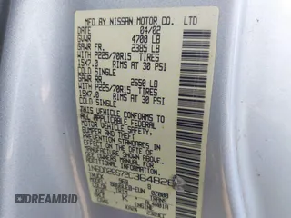2002 Nissan Frontier XE с VIN 1N6DD26S72C364828, выставлен на аукционе IAAI как лот 41762165 с пробегом 132 430 миль миль и . История ставок и продаж доступна на DreamBid. Изображение 9.