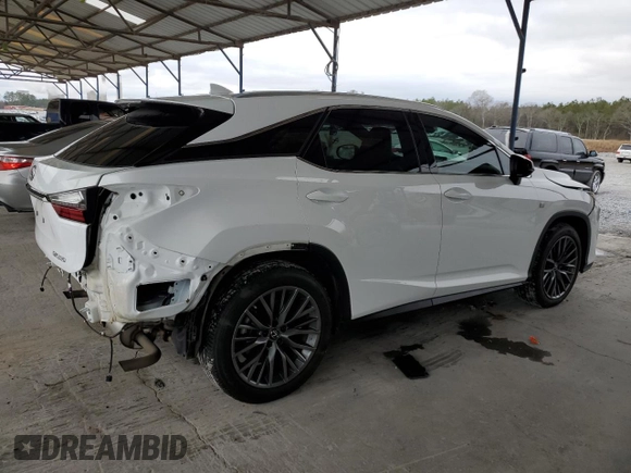 2022 Lexus RX with VIN 2T2YZMDA1NC319323, listed as a Copart auction lot 87375604 with 41,248 mi miles and Salvage Title. Bid and sale history available at carsss.com. Image 3.