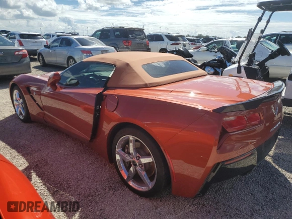 2015 Chevrolet Corvette 3LT with VIN 1G1YF3D73F5124116, listed as a Copart auction lot 73741374 with 0 mi miles and Non Repairable. Bid and sale history available at carsss.com. Image 2.