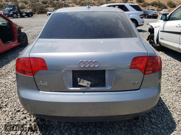 2005 Audi A4 3.2L with VIN WAUDG68E65A508231, listed as a Copart auction lot 63878994 with 0 mi miles and Clean Title. Bid and sale history available at carsss.com. Image 6.