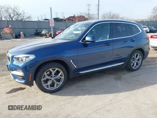 2021 BMW X3 xDrive30i with VIN 5UXTY5C08M9G21116, listed as a IAAI auction lot 41834586 with 51,441 mi miles and . Bid and sale history available at DreamBid. Image 2.