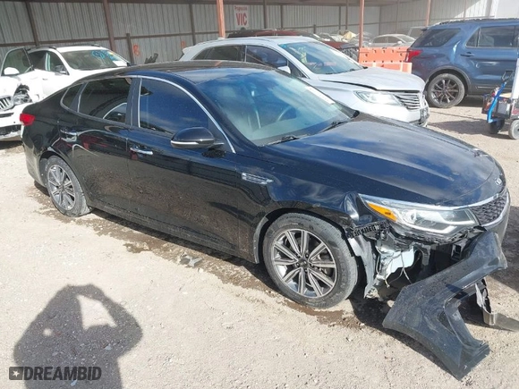 2019 Kia Optima S with VIN 5XXGT4L32KG354994, listed as a IAAI auction lot 41835258 with 99,301 mi miles. Bid and sale history available at carsss.com. Image 1.
