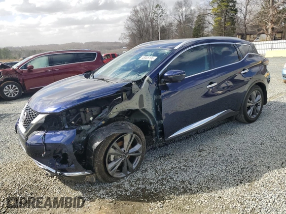 2023 Nissan Murano Platinum with VIN 5N1AZ2DJ0PC138313, listed as a Copart auction lot 48005195 with 1,495 mi miles and Salvage title. Bid and sale history available at DreamBid. Image 1.