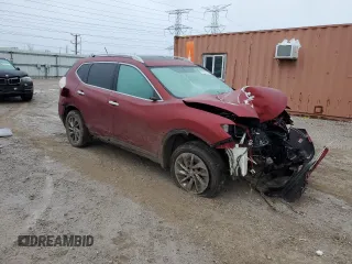 2015 Nissan Rogue SL with VIN 5N1AT2MV8FC791619, listed as a Copart auction lot 87383054 with Not Provided miles and Salvage Title. Bid and sale history available at carsss.com. Image 4.