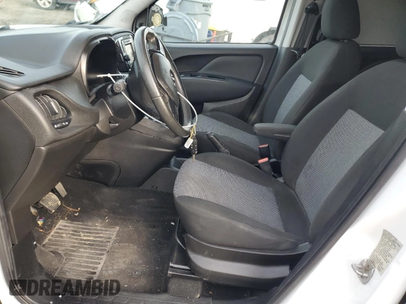 2017 Ram ProMaster City Cargo Tradesman with VIN ZFBERFAB7H6E71317, listed as a Copart auction lot 45488715 with 93,183 mi miles and Salvage Title. Bid and sale history available at DreamBid. Image 7.