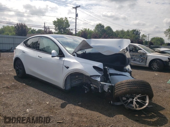 2024 Tesla Model Y with VIN 7SAYGDED9RF133701, listed as a Copart auction lot 64060785 with Not provided miles and Salvage title. Bid and sale history available at DreamBid. Image 4.