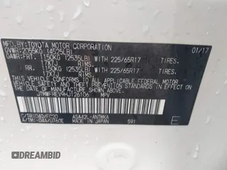 2017 Toyota RAV4 XLE с VIN JTMWFREV9HJ126106, выставлен на аукционе IAAI как лот 42240404 с пробегом 114 миль миль и . История ставок и продаж доступна на DreamBid. Изображение 9.