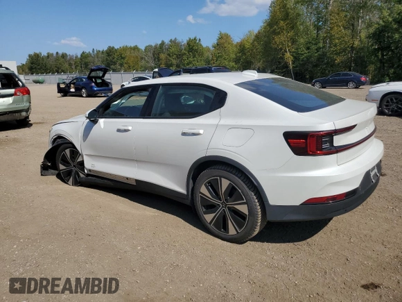 2023 Polestar 2 with VIN YSMEG3KA7PL113675, listed as a Copart auction lot 71728014 with 80,792 mi miles and Salvage Title. Bid and sale history available at carsss.com. Image 2.