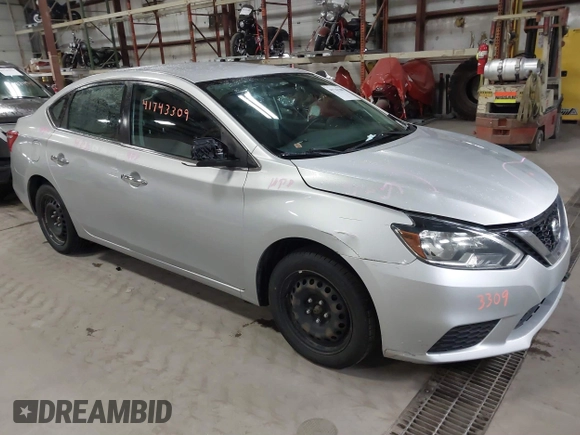 2019 Nissan Sentra SV with VIN 3N1AB7AP8KY339488, listed as a IAAI auction lot 41743309 with 150,427 mi miles and . Bid and sale history available at DreamBid. Image 1.
