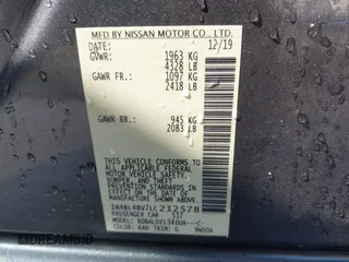 2020 Nissan Altima 2.5 S with VIN 1N4BL4BV7LC212578, listed as a IAAI auction lot 41790444 with 128,849 mi miles. Bid and sale history available at carsss.com. Image 9.