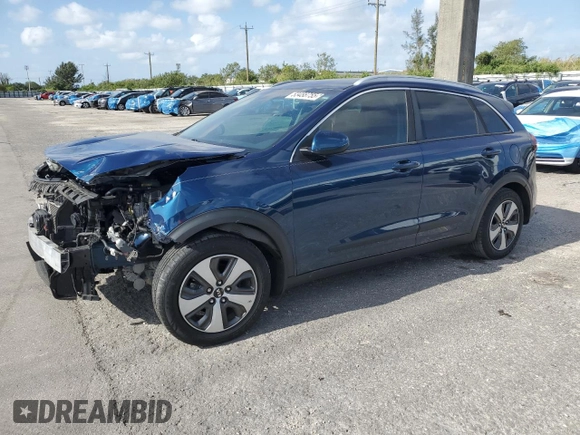 2017 Kia Niro LX with VIN KNDCB3LC2H5082018, listed as a Copart auction lot 53488755 with 122,830 mi miles and Salvage Title. Bid and sale history available at DreamBid. Image 1.