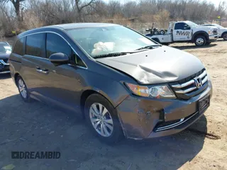 2016 Honda Odyssey EX-L z VIN 5FNRL5H69GB020313, wystawiony jako IAAI lot #41799346 z przebiegiem 112 828 mil mil oraz . Historia ofert i sprzedaży dostępna na DreamBid. Obrazek 1.