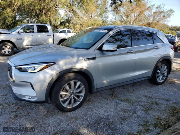 2021 Infiniti QX50 ESSENTIAL with VIN 3PCAJ5CA4MF108499, listed as a Copart auction lot 74931304 with 8,977 mi miles and Non Repairable. Bid and sale history available at carsss.com. Image 1.