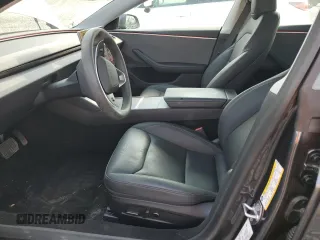 2025 Tesla Model 3 Long Range with VIN 5YJ3E1EA1SF904045, listed as a Copart auction lot 55382675 with 6,270 mi miles and Salvage title. Bid and sale history available at DreamBid. Image 7.