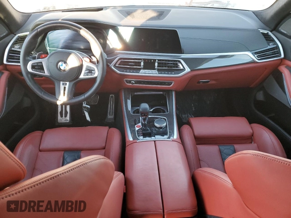 2022 BMW X5 M with VIN 5YMJU0C06N9K15414, listed as a Copart auction lot 46120325 with 0 mi miles and Salvage Title. Bid and sale history available at carsss.com. Image 8.