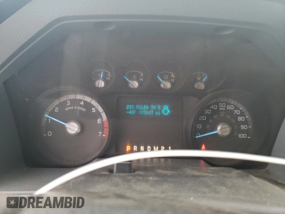 2014 Ford F-250 XL with VIN 1FTBF2A6XEEB42193, listed as a Copart auction lot 81949654 with 157,687 mi miles and Salvage title. Bid and sale history available at DreamBid. Image 9.