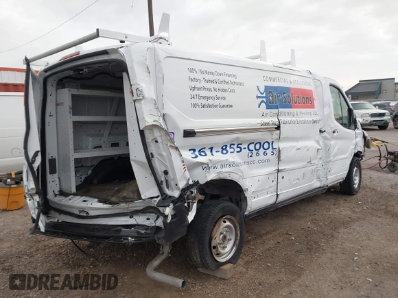 2023 Ford Transit Cargo with VIN 1FTYE1Y82PKB92413, listed as a IAAI auction lot 41702808 with 20,144 mi miles and . Bid and sale history available at DreamBid. Image 6.